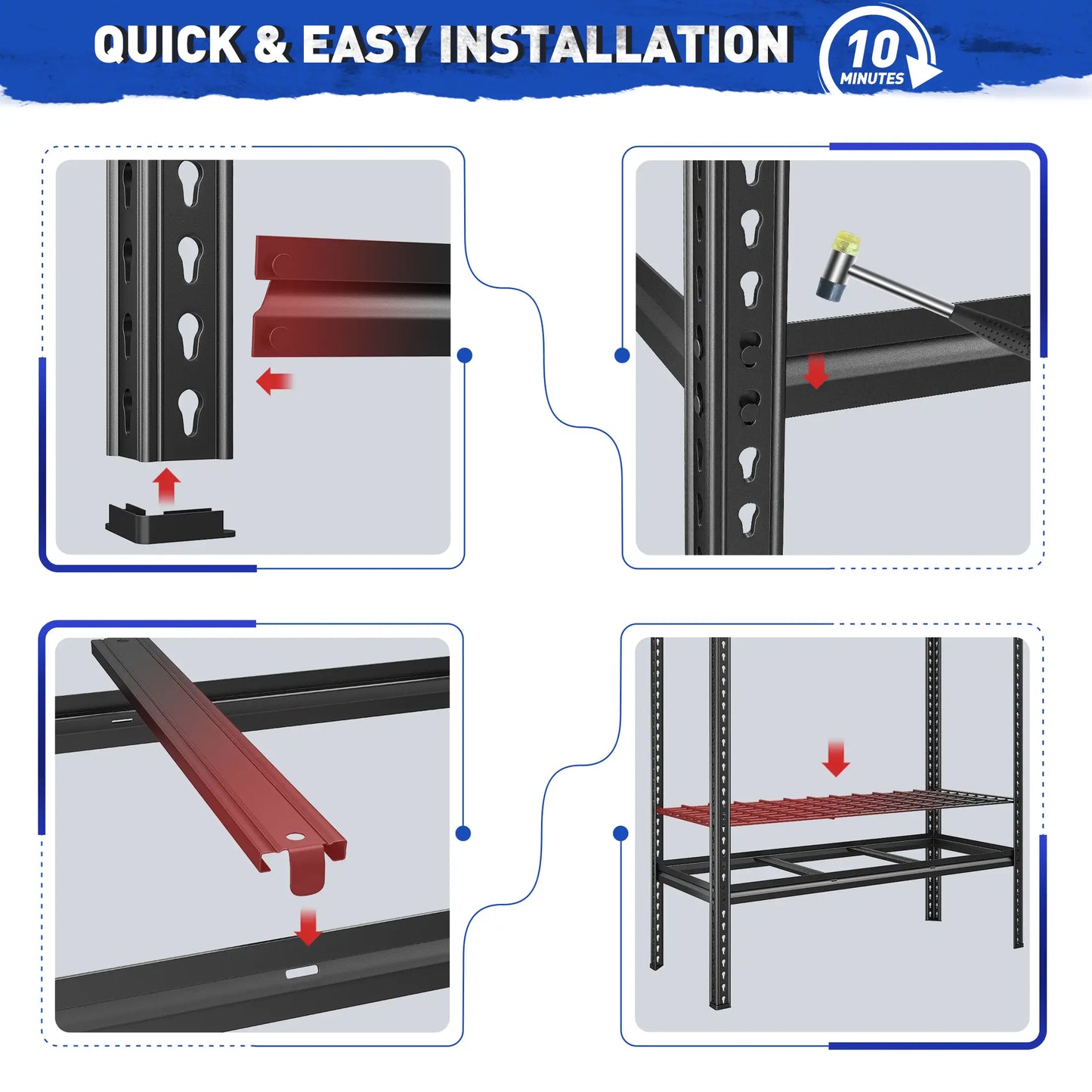【🔥Factory Direct Clearout Sale🔥】Food Store Shelves 5-Tier Adjustable Shelving 48"W x 72"H 2750 LBS for kitchen, Warehouse, Basement, Workshop