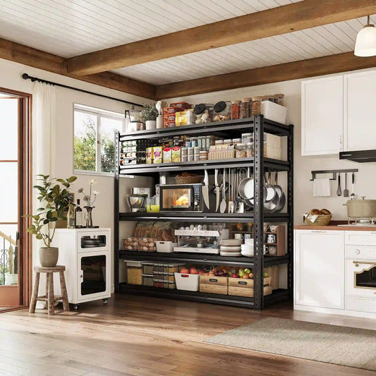 【🔥Factory Direct Clearout Sale🔥】Food Store Shelves 5-Tier Adjustable Shelving 48"W x 72"H 2750 LBS for kitchen, Warehouse, Basement, Workshop