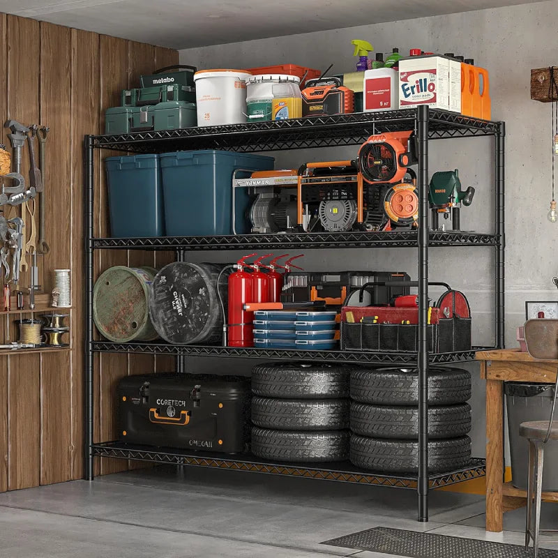 【🔥Factory Direct Clearout Sale🔥】2 Pack 56”W Wire Rack Shelving with Wheels, 2600lbs Heavy Duty Metal Shelves for Commercial, Garage, Kitchen