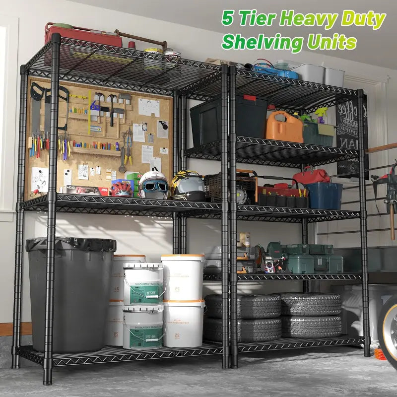 【🔥Factory Direct Clearout Sale🔥】35.6"W Wire Shelving Units, 5-Tier Adjusatble, 1510lbs Metal Wire Rack for Kitchen Pantry