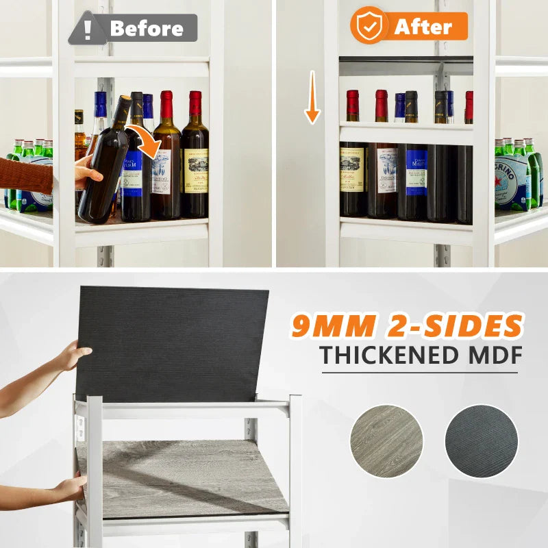 【🔥Factory Direct Clearout Sale🔥】5 Tier Laminated Metal Shelving Unit Adjustable Storage Utility Rack Heavy Duty Shelves for Kitchen Garage Pantry