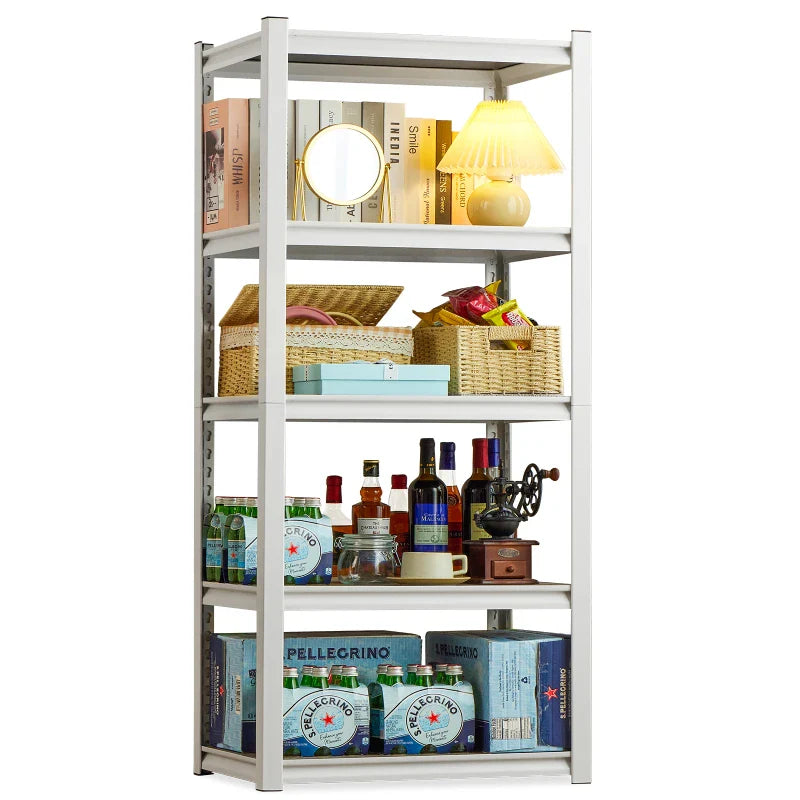 【🔥Factory Direct Clearout Sale🔥】5 Tier Laminated Metal Shelving Unit Adjustable Storage Utility Rack Heavy Duty Shelves for Kitchen Garage Pantry