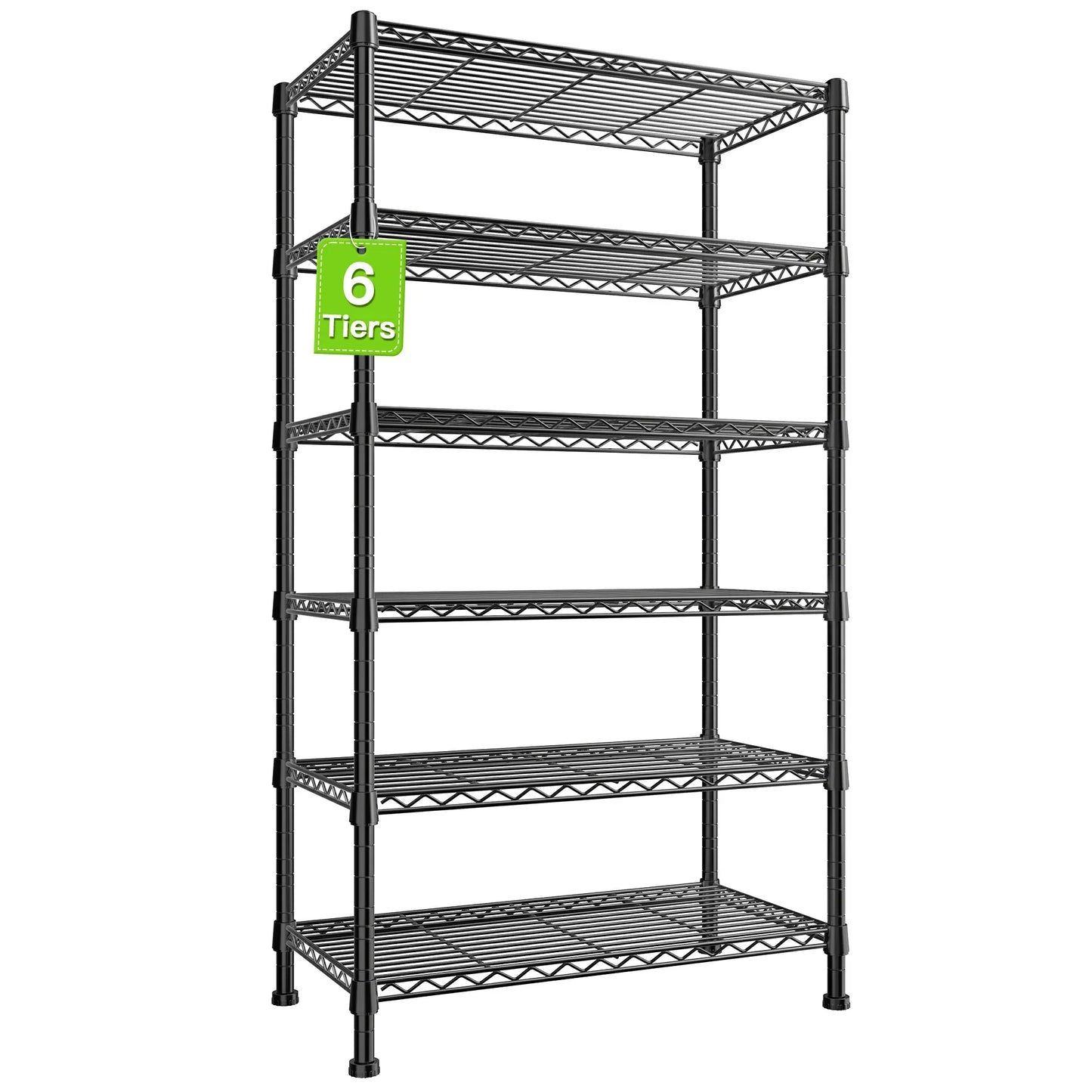 【🔥Factory Direct Clearout Sale🔥】6-Tier Wire Shelving Units, 1000lbs Metal Wire Rack, Adjustable Pantry Shelf, Outdoor Metal Shelves