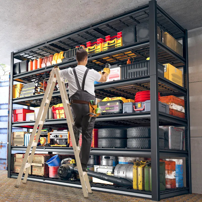 【🔥Factory Direct Clearout Sale🔥】2 PCS 84"H Garage Shelving 3000LBS Industrial Shelving Units 6-tierAdjustable Storage Shelves for Basement, Garage, Warehouse