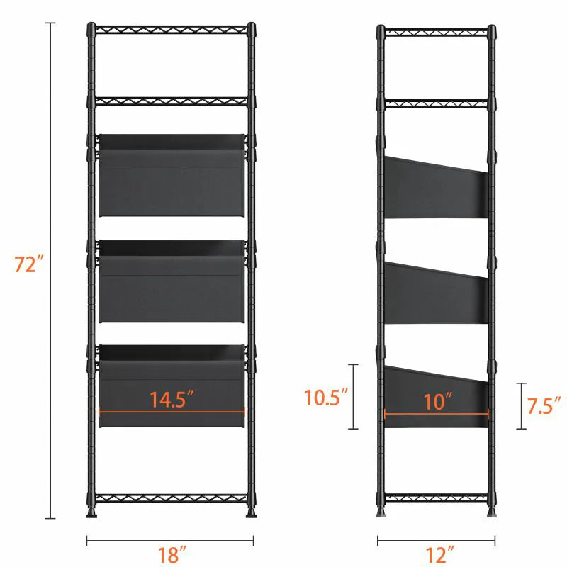 【🔥Factory Direct Clearout Sale🔥】18" W Shelving with Baskets for storage, 6 Tier Wire Shelves