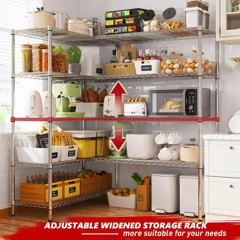 【🔥Factory Direct Clearout Sale🔥】58" W Storage Shelves Wire Shelving Unit 1400LB Metal Shelves,Chrome