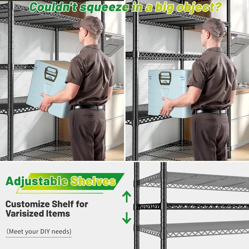 【🔥Factory Direct Clearout Sale🔥】35.6"W Wire Shelving Units, 5-Tier Adjusatble, 1510lbs Metal Wire Rack for Kitchen Pantry