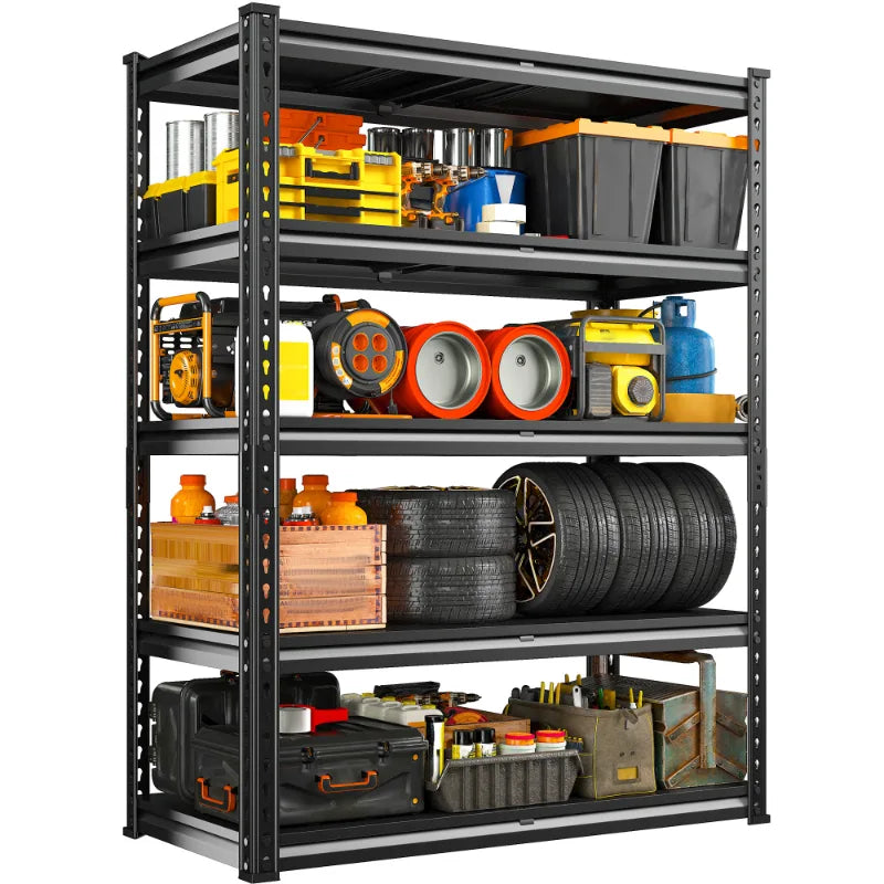 【🔥Factory Direct Clearout Sale🔥】 3000 LBS 5 Tiers Heavy Duty  Storage Shelves Adjustable Metal Shelving for  Garage, Pantry, Kitchen and Basement