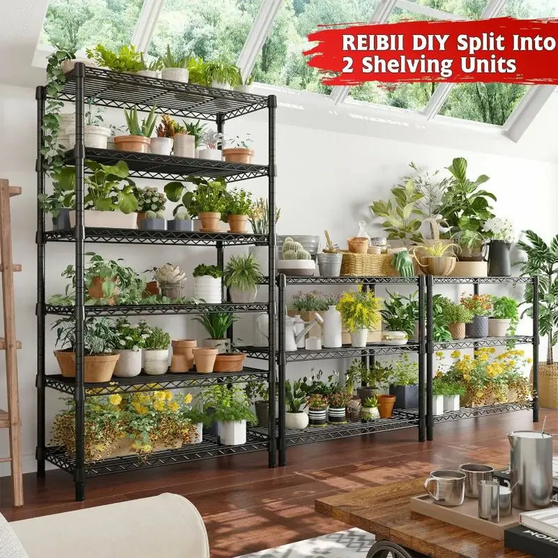 【🔥Factory Direct Clearout Sale🔥】35.5"W Wire Storage Shelves, 6-Tier Adjustable Outdoor Metal Shelves for Kitchen Pantry Basement