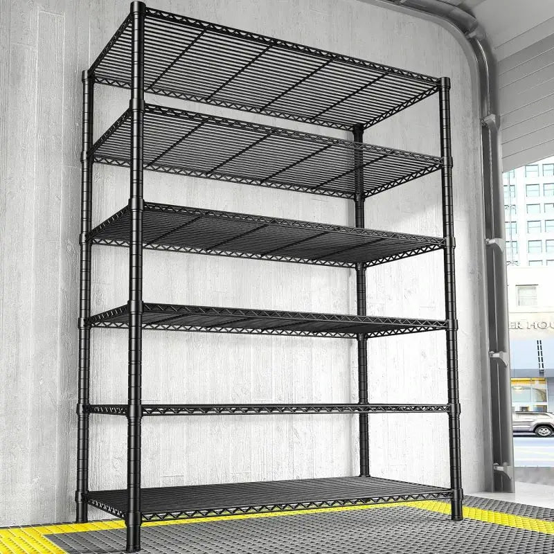 【🔥Factory Direct Clearout Sale🔥】35.5"W Wire Storage Shelves, 6-Tier Adjustable Outdoor Metal Shelves for Kitchen Pantry Basement