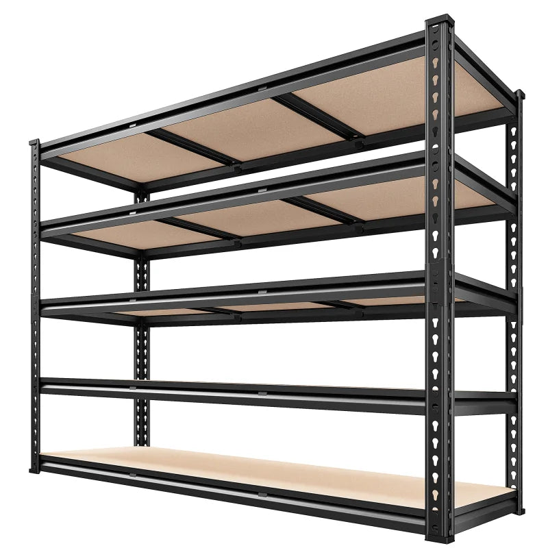 【🔥Factory Direct Clearout Sale🔥】48.2" W Garage Shelf, 3000LBS Heavy Duty Steel Shelving Units, 5-Tier Adjustable Metal Shelves for Basement Warehouse Commercial