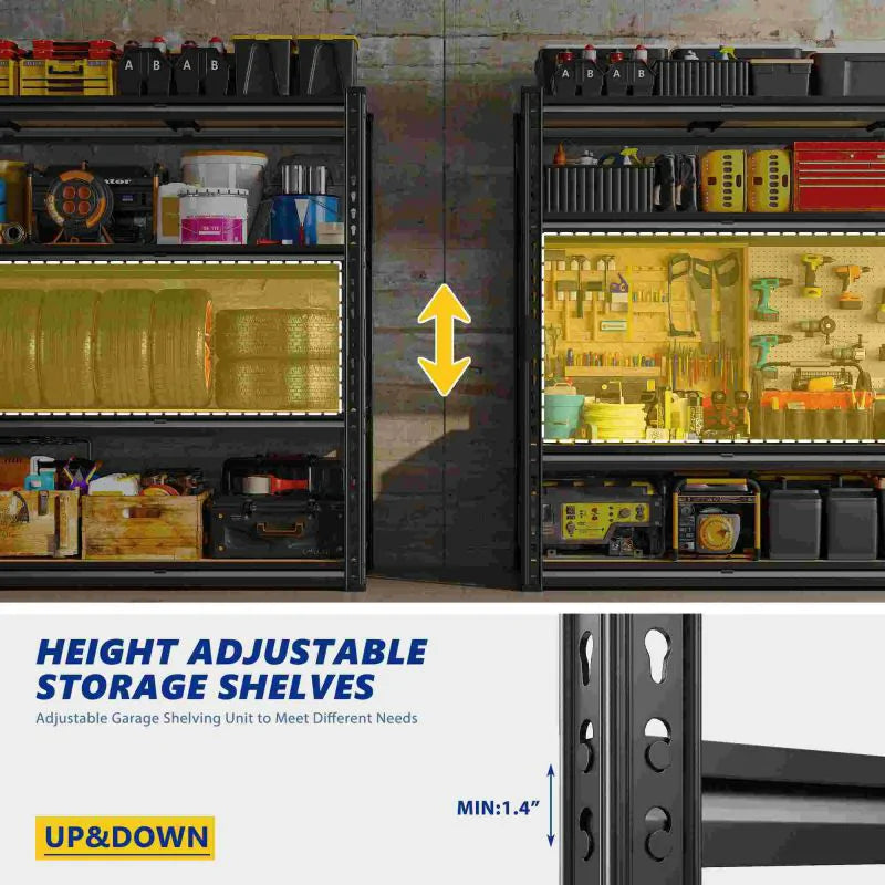 【🔥Factory Direct Clearout Sale🔥】2 Pack 48"W Storage Shelves, 3000lbs Steel Shelving Racks, Freestanding Garage shelving for Basement Warehouse