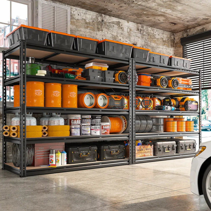 【🔥Factory Direct Clearout Sale🔥】48.2" W Garage Shelf, 3000LBS Heavy Duty Steel Shelving Units, 5-Tier Adjustable Metal Shelves for Basement Warehouse Commercial