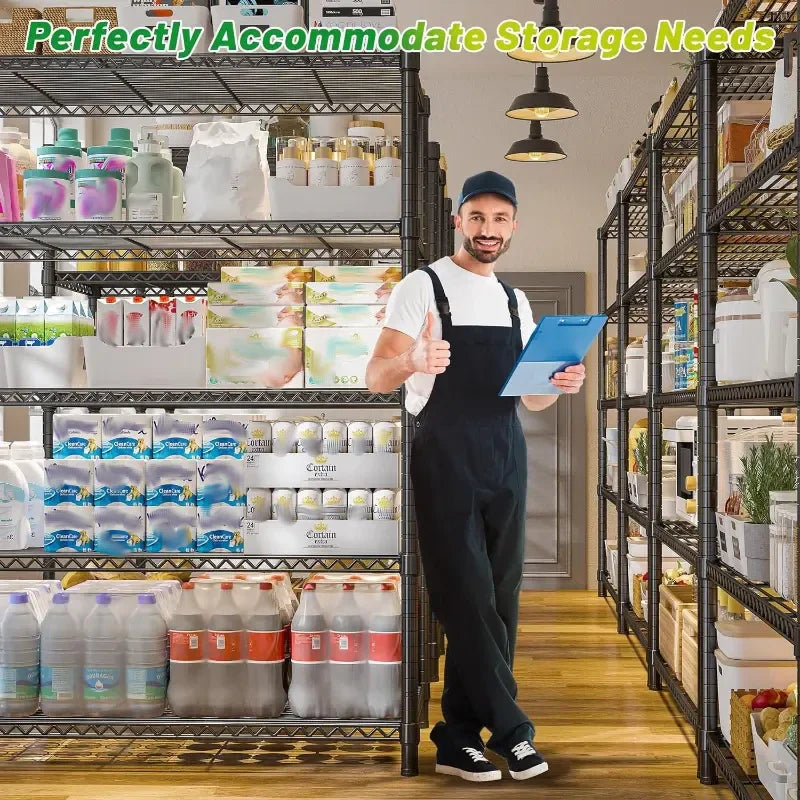 【🔥Factory Direct Clearout Sale🔥】35.6"W Wire Shelving Units, 5-Tier Adjusatble, 1510lbs Metal Wire Rack for Kitchen Pantry