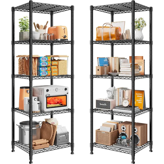 【🔥Factory Direct Clearout Sale🔥】12''W Wire Shelving Units, Set of 2 Metal Shelf, Narrow Metal Shelf, Adjusable Wire Storage Shelves for Pantry Kitchen Dorm
