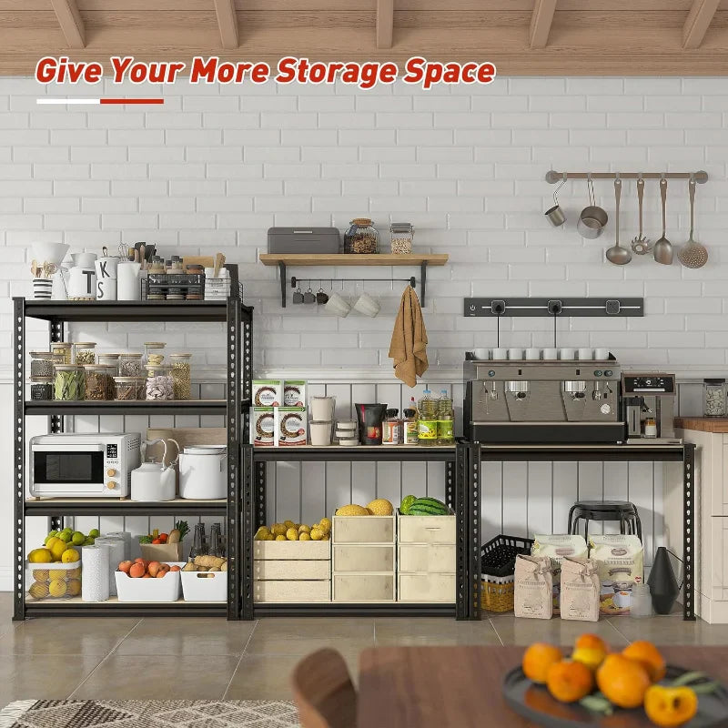 【🔥Factory Direct Clearout Sale🔥】24''W Storage Shelves 1600lbs, 4-Tier Adjustable Metal Shelving, Sturdy Stoarge Rack for Garage Kitchen Basement