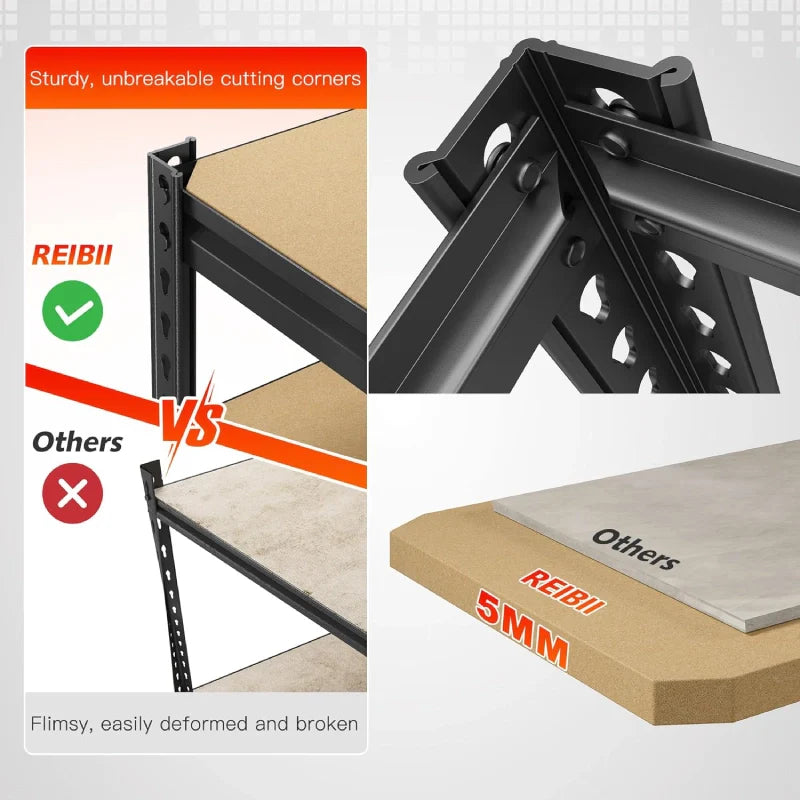 【🔥Factory Direct Clearout Sale🔥】4-Tier Metal Shelving, Storage Shelves Load 1800LBS for Garage