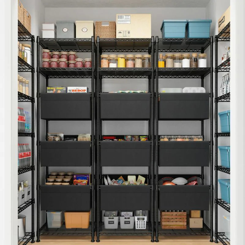 【🔥Factory Direct Clearout Sale🔥】18" W Shelving with Baskets for storage, 6 Tier Wire Shelves