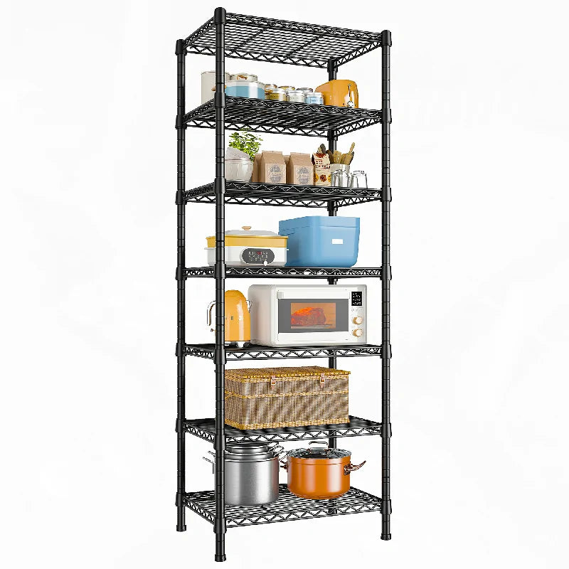 【🔥Factory Direct Clearout Sale🔥】18"W Metal Wire Shelving Units, 7-Tier Adjustable, 1176lbs Wire Rack for Pantry Kitchen Commercial