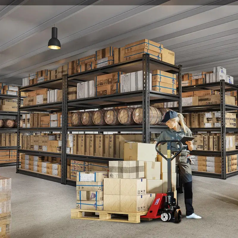 【🔥Factory Direct Clearout Sale🔥】2-Pack 40"W Garage Storage Shelves, 2500lbs Heavy Duty Steel Shelving, Adjustable Storage Rack for Basement Commercial
