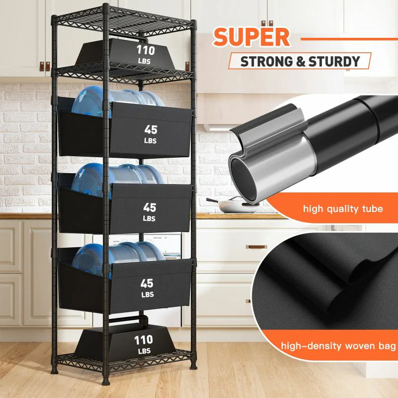 【🔥Factory Direct Clearout Sale🔥】18" W Shelving with Baskets for storage, 6 Tier Wire Shelves