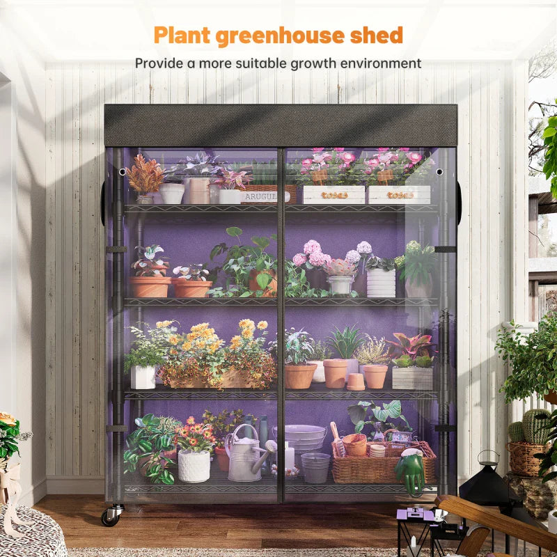 【🔥Factory Direct Clearout Sale🔥】35"W Wire Shelving Units with Wheels, Metal Shelves with Cover, 5-Tier Adjustable Shelving Rack for Kitchen Pantry Basement