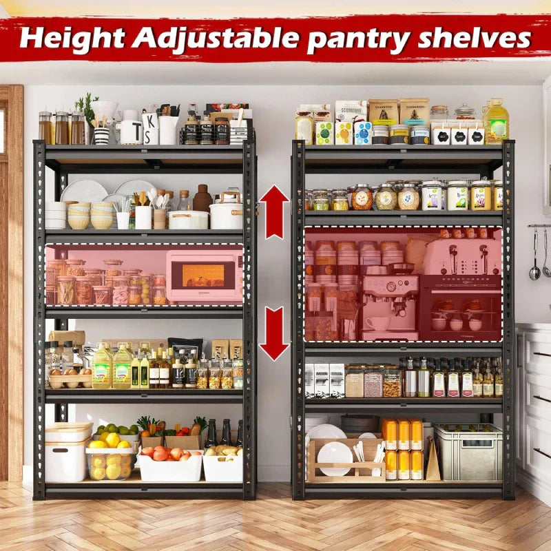 【🔥Factory Direct Clearout Sale🔥】5-Tier Boltless Shelving Units, 2020 lbs Adjustable Steel Garage Shelving Racks for Basement Kitchen Closet