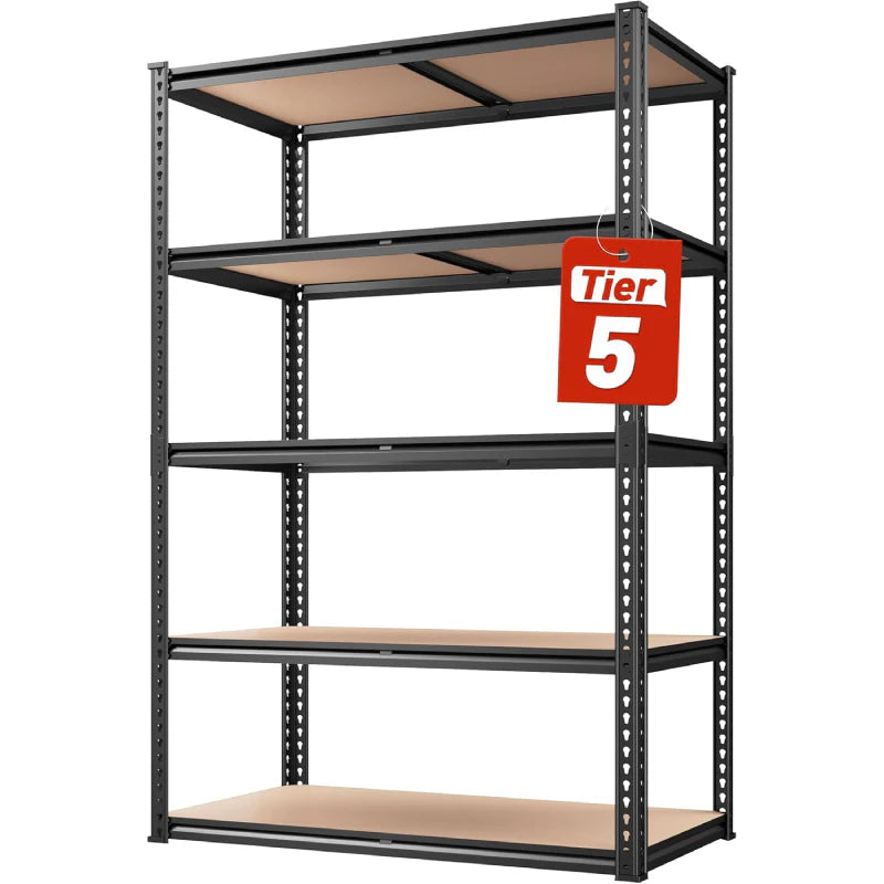 【🔥Factory Direct Clearout Sale🔥】35.5“W Garage Shelf, 5-Tier Adjustable, 2000LBS Steel Shelving Racks, Boltless Shelving Units for Pantry Kichen Closet