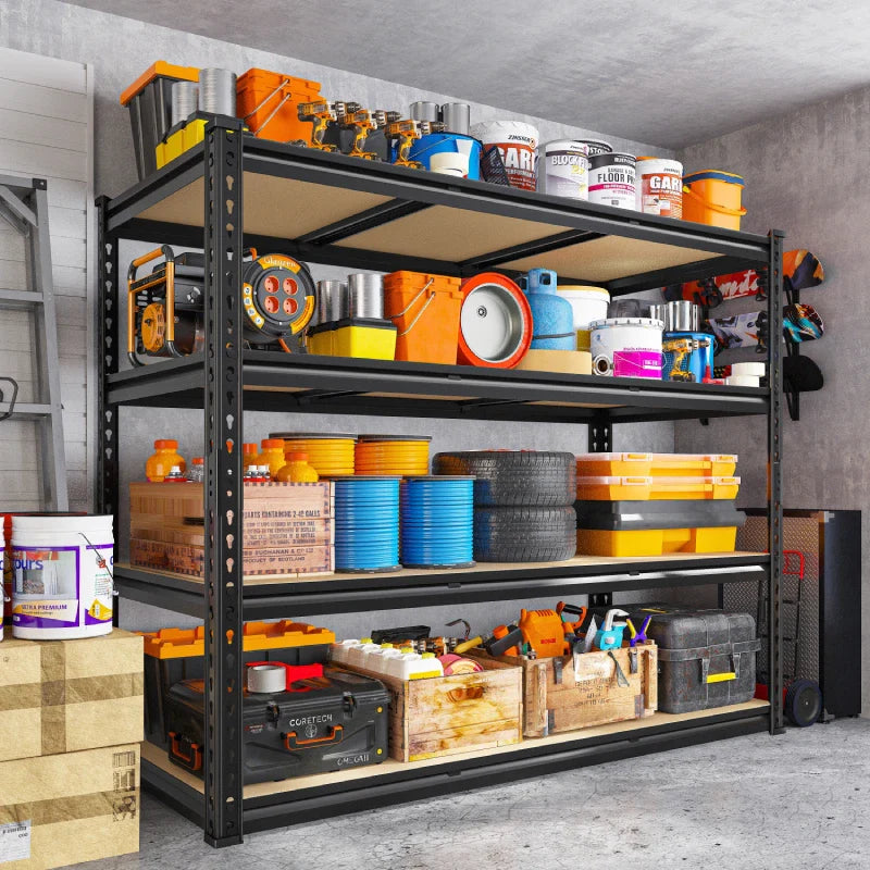 【🔥Factory Direct Clearout Sale🔥】48" W Garage Storage Shelves, Adjustable Steel Shelving Racks Load 2000lbs, Freestanding Shelves for Pantry Basement Warehouse