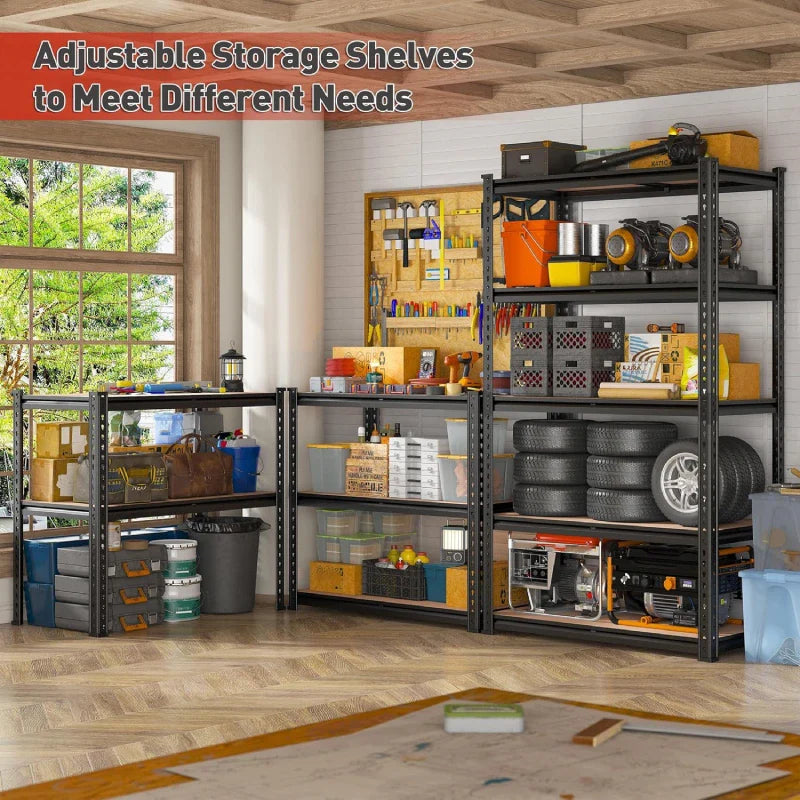 【🔥Factory Direct Clearout Sale🔥】35.5“W Garage Shelf, 5-Tier Adjustable, 2000LBS Steel Shelving Racks, Boltless Shelving Units for Pantry Kichen Closet