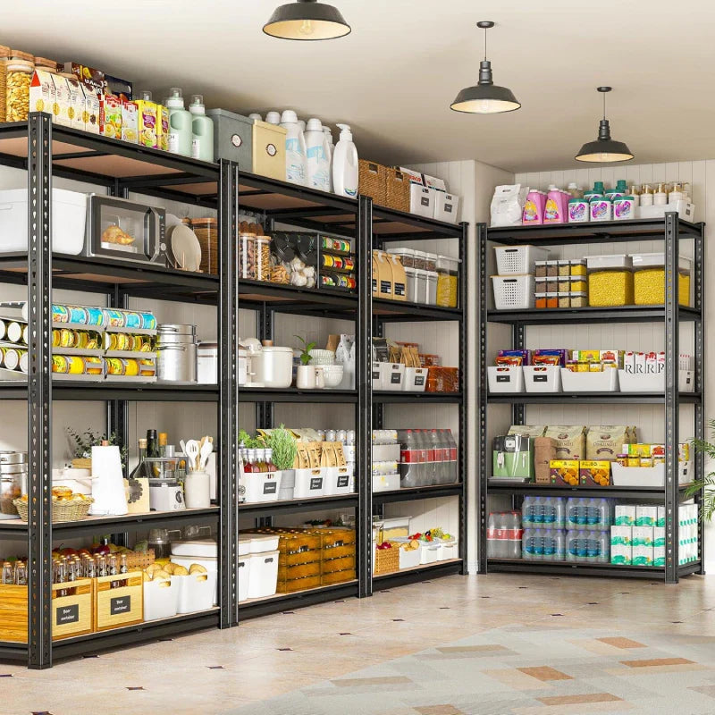【🔥Factory Direct Clearout Sale🔥】35.5“W Garage Shelf, 5-Tier Adjustable, 2000LBS Steel Shelving Racks, Boltless Shelving Units for Pantry Kichen Closet