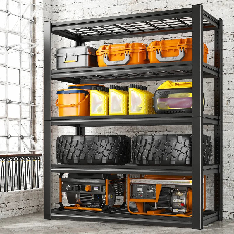 【🔥Factory Direct Clearout Sale🔥】40"W x 18"D Garage Shelving  5-Tier Heavy Duty Shelving  2550 LBS Adjustable Storage Shelves for Pantry Kitchen Basement Warehouse