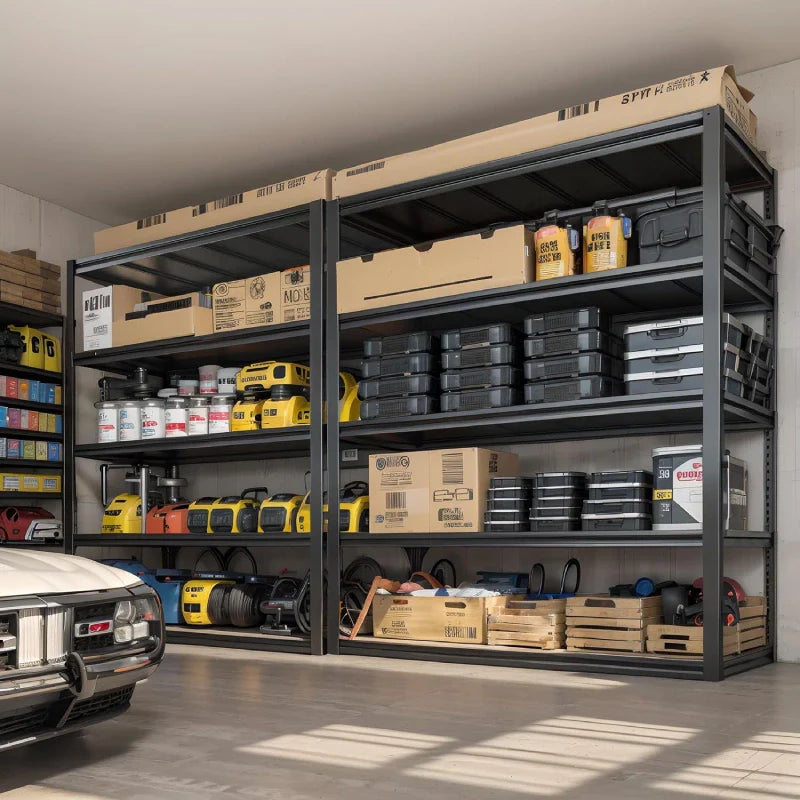 【🔥Factory Direct Clearout Sale🔥】48.4“W Garage Shelving 3000LBS Heavy Duty Metal Storage Shelves, Industrial Storage Shelving for Basement Warehouse