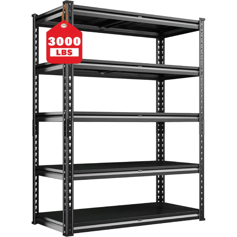 【🔥Factory Direct Clearout Sale🔥】 3000 LBS 5 Tiers Heavy Duty  Storage Shelves Adjustable Metal Shelving for  Garage, Pantry, Kitchen and Basement