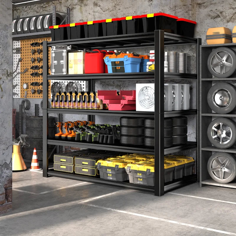 【🔥Factory Direct Clearout Sale🔥】48.4“W Garage Shelving 3000LBS Heavy Duty Metal Storage Shelves, Industrial Storage Shelving for Basement Warehouse