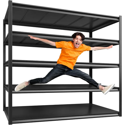 【🔥Factory Direct Clearout Sale🔥】48.4“W Garage Shelving 3000LBS Heavy Duty Metal Storage Shelves, Industrial Storage Shelving for Basement Warehouse