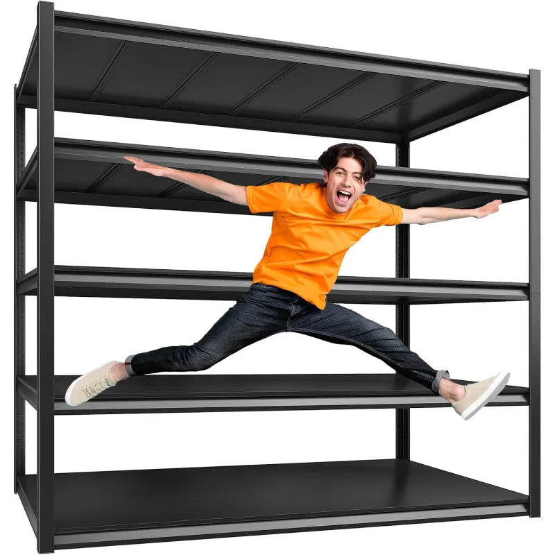 【🔥Factory Direct Clearout Sale🔥】2 Packs 72.2"H Garage Storage Shelves 3000LBS Heavy Duty Rack, Industrial Shelves for Basement Warehouse