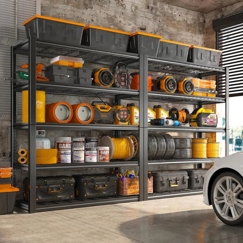 【🔥Factory Direct Clearout Sale🔥】5 Tier 48"W x 72.2"H Storage Shelves for Basement 2500LBS Metal Shelving Unit  for Garage, Warehouse, Industrial, basement