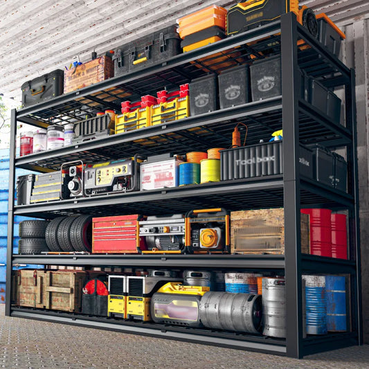 【🔥Factory Direct Clearout Sale🔥】60" W Industrial Storage Rack Adjustable Heavy Duty Garage Shelving Rust-Resistant Garage Storage Shelves for Garage, Warehouse, Basement