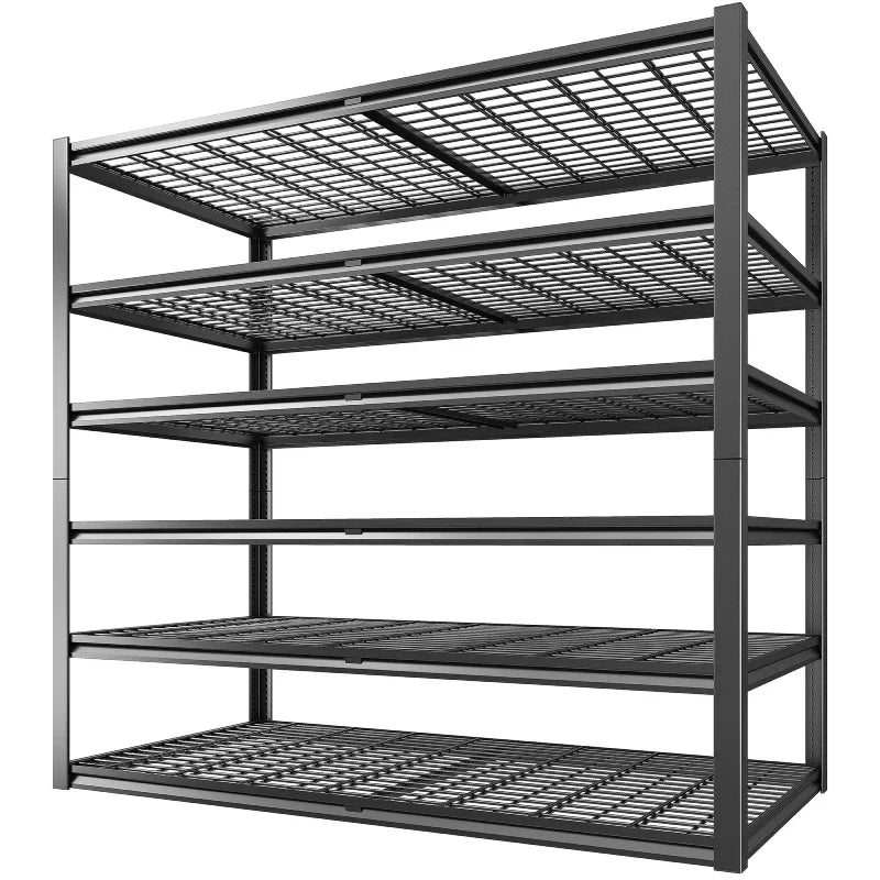 【🔥Factory Direct Clearout Sale🔥】55.2"W 3500LBS Industrial Shelving 6-Tier Adjustable Heavy Duty Shelves for Garage Basement Warehouse