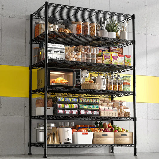 【🔥Factory Direct Clearout Sale🔥】35.4"W Wire Shelving Units, 6-Tier Adjustable, Metal Wire Shelves for Pantry Kitchen Commercial 1200lbs Total Capacity