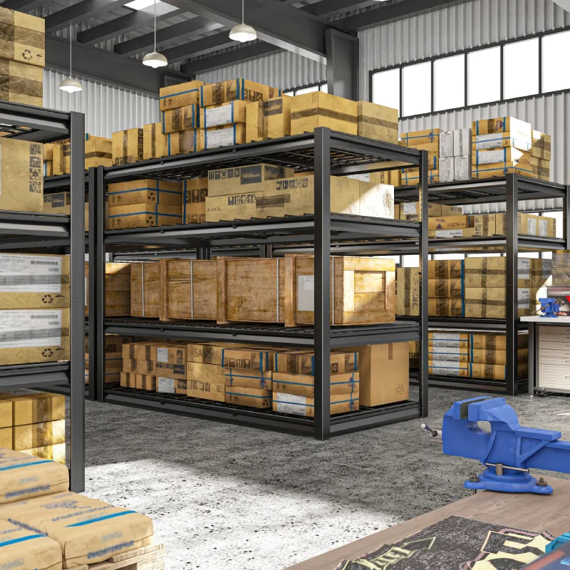 【🔥Factory Direct Clearout Sale🔥】60"W 4-Tier Shelves for Storage 2550LBS Adjustable Garage Shelving Storage Racks  for  Pantry Garage Basement