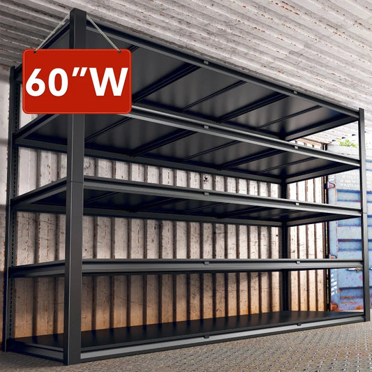 【🔥Factory Direct Clearout Sale🔥】60"W x 72"H 5-Tier Industrial Garage Shelving,3000LBS Heavy Duty Storage Shelves,Adjustable Metal Shelving for Basement Warehouse