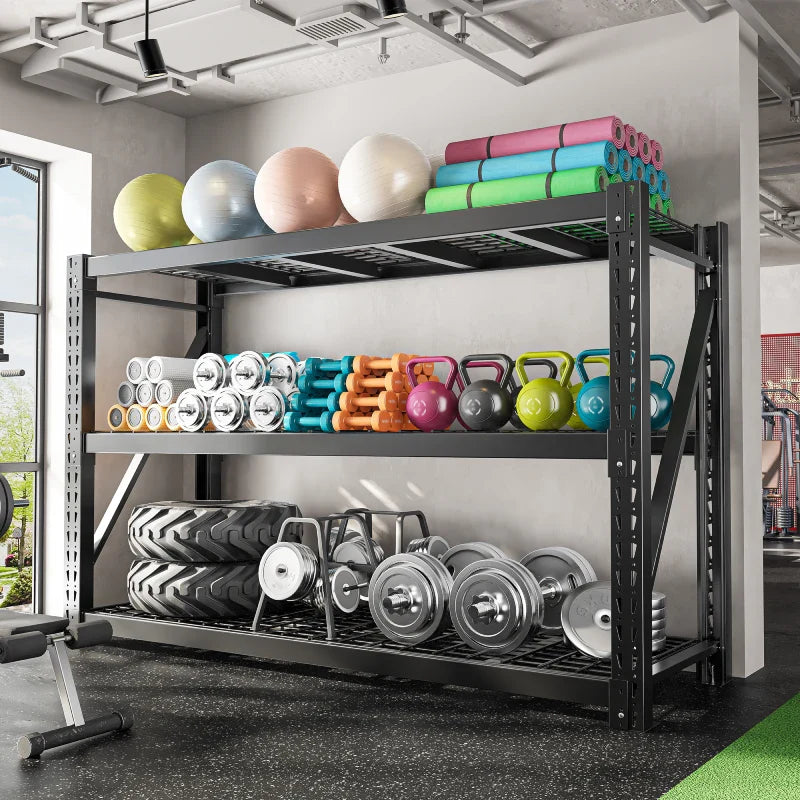 【🔥Factory Direct Clearout Sale🔥】Steel Heavy Duty Shelving Adjustable Industrial Storage Racks Shop Shelves for Garage Organization Basement, Warehouse, Industrial