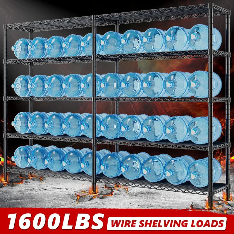 【🔥Factory Direct Clearout Sale🔥】72.8” W Metal Shelving Units, Adjustable Wire Shelves for Storage, 5-Wire Shelving Rack for Pantry Kitchen Supermarket