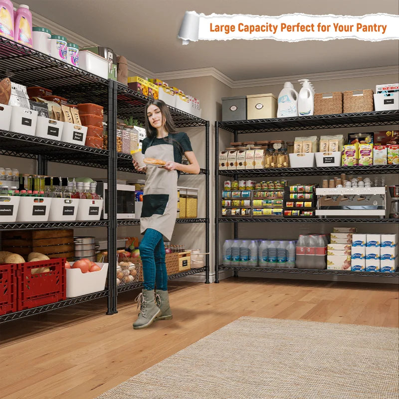 【🔥Factory Direct Clearout Sale🔥】45.3''W Wire Shelving, 4-Tier Adjustable, Storage Rack Metal Wire Shelves for Pantry Kitchen Commercial