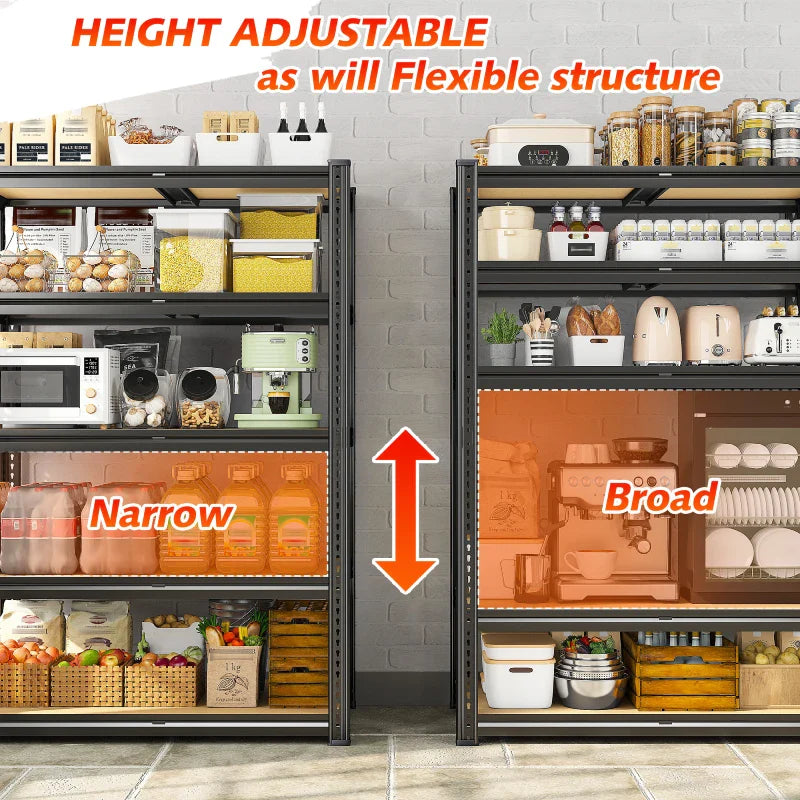 【🔥Factory Direct Clearout Sale🔥】35.5"W Garage Shelves 2250lbs, Metal Shelving Unit for Pantry Kitchen Warehouse