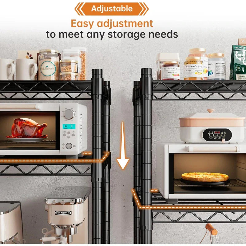 【🔥Factory Direct Clearout Sale🔥】35.4"W Wire Shelving Units, 5 Tier Adjustable Storage Rack, Metal Commercial Shelves for Pantry Kitchen Dorm