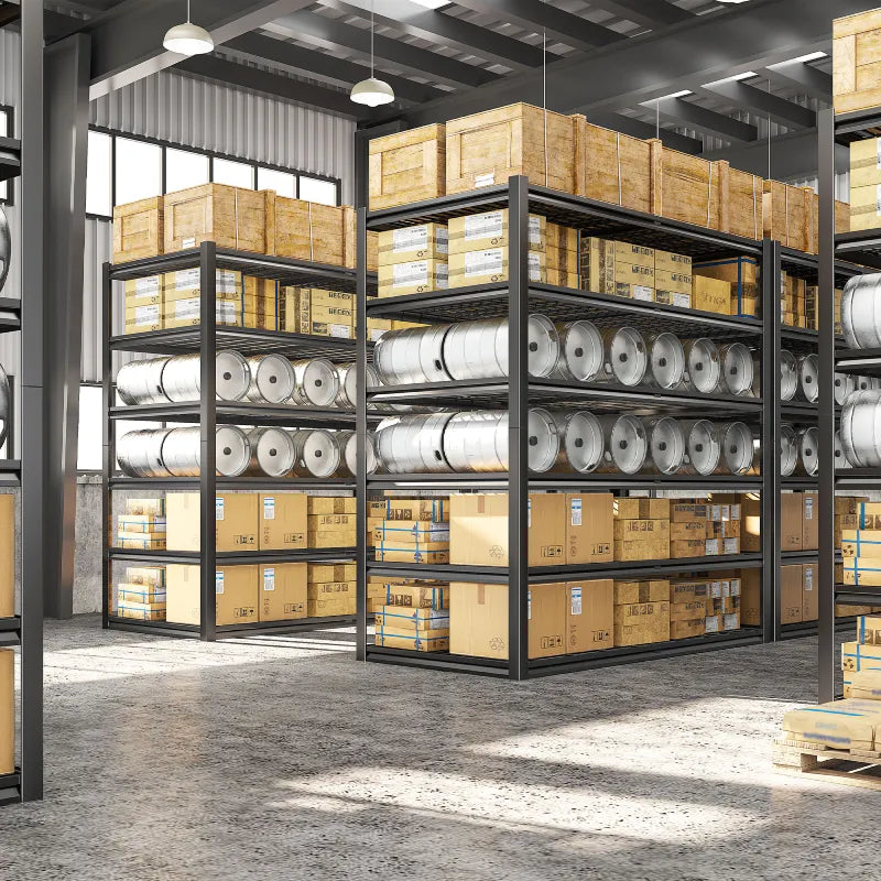 【🔥Factory Direct Clearout Sale🔥】55.2"W 3500LBS Industrial Shelving 6-Tier Adjustable Heavy Duty Shelves for Garage Basement Warehouse
