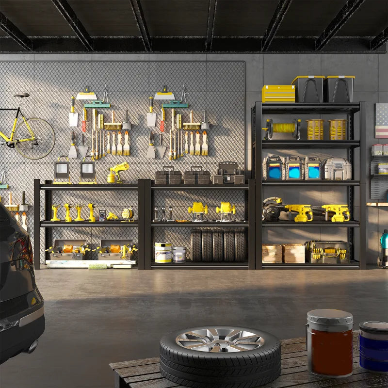 【🔥Factory Direct Clearout Sale🔥】2 Packs 35.6"W Steel Shelving 2500LBS Heavy Duty Storage Shelves Adjustable Storage Shelves for Garage, Kitchen,Basement